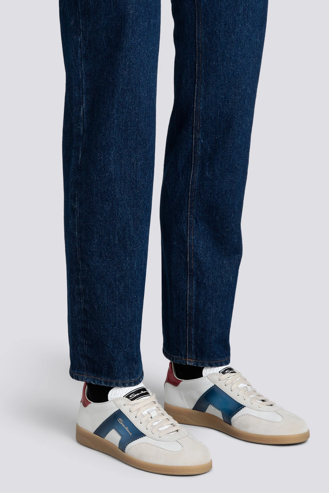 DBS Olympic Leather Sneaker Red/Blue/Beige