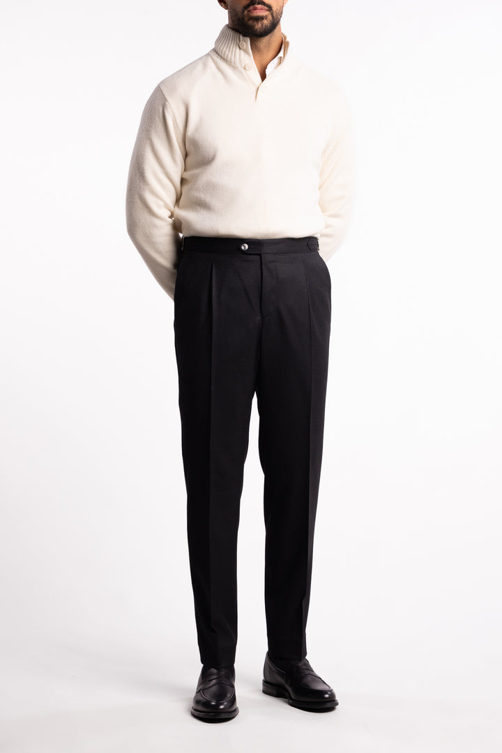 Prato Flanell Trousers Black