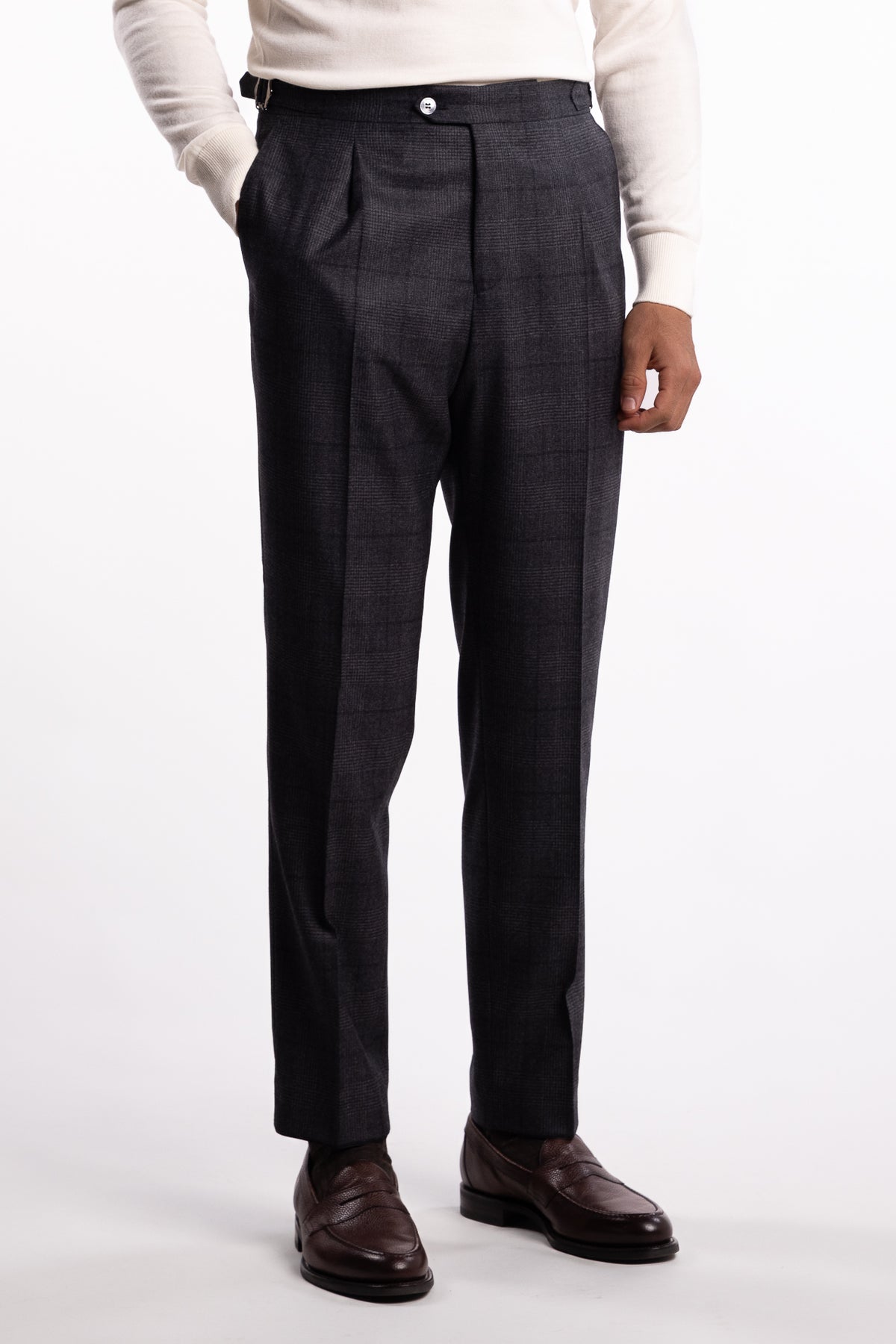 Prato Flanell Pant Grey Check