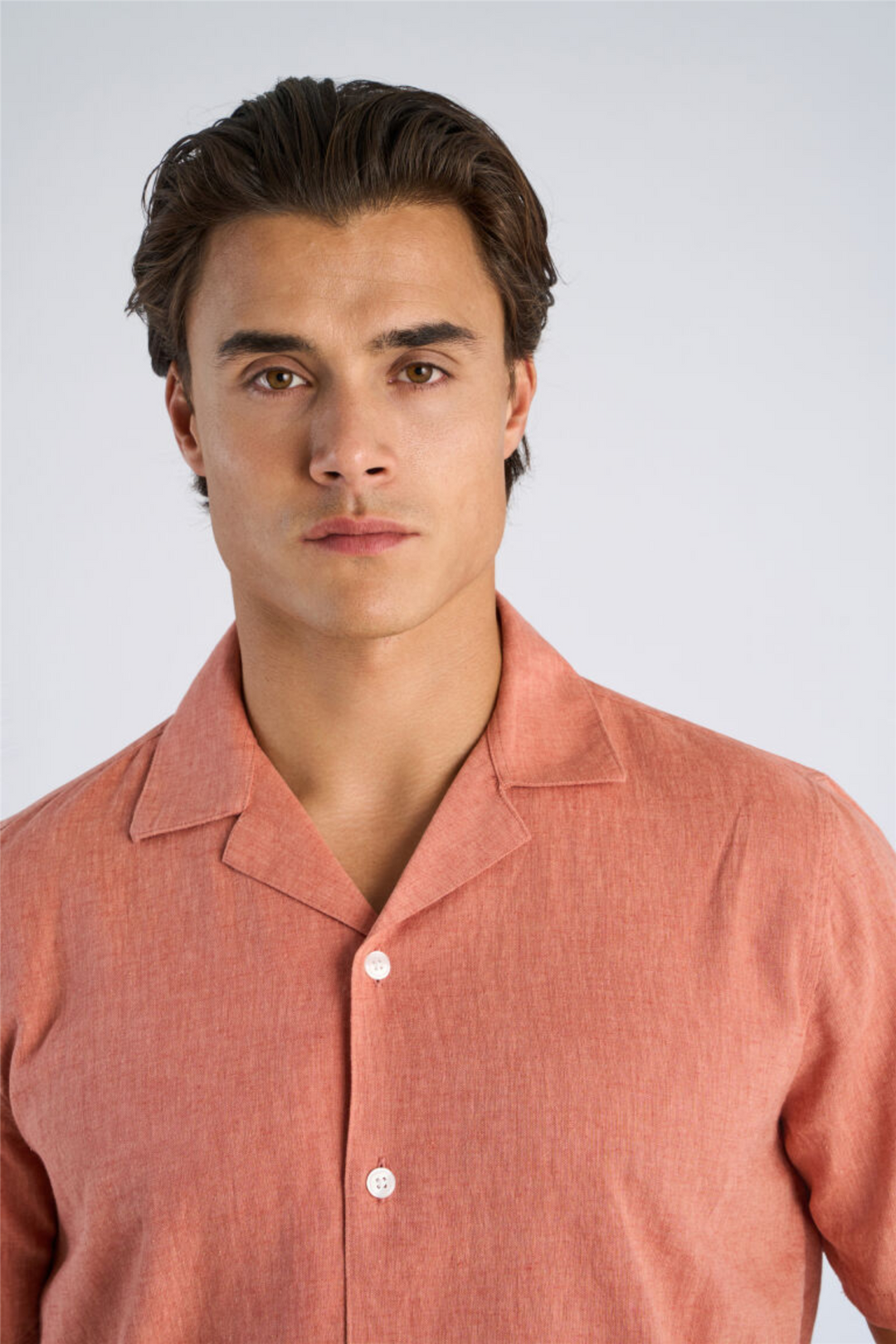Casual Linen Blend Resort S/S Soft Coral