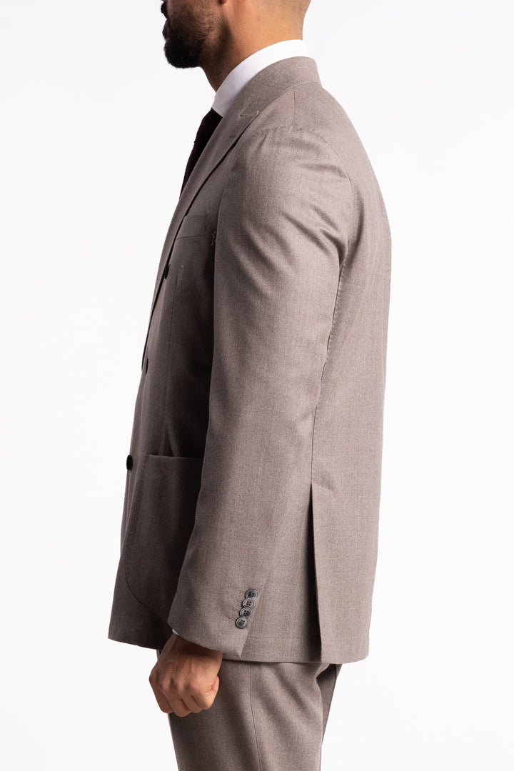 Vicenza DB Flannel Blazer Beige Melange