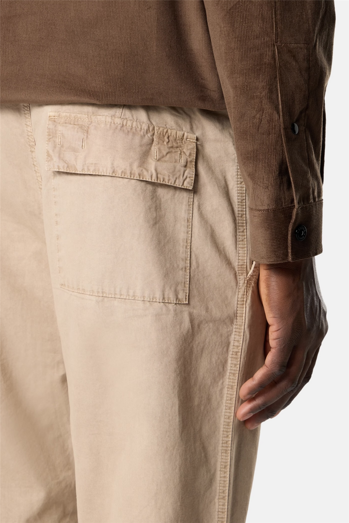 3100044 Regular-fit chino trousers Brushed Organic Cotton Canvas 'Old' Effect Beige