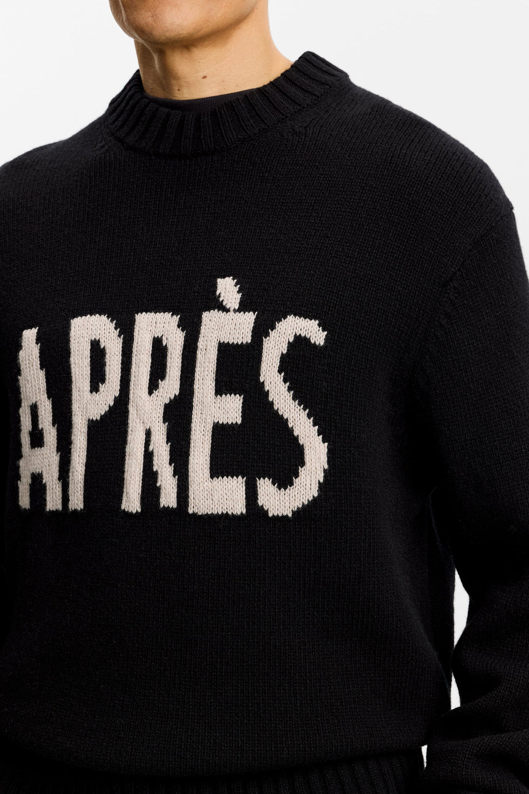 Fabian Graphic Knit Sweater Black