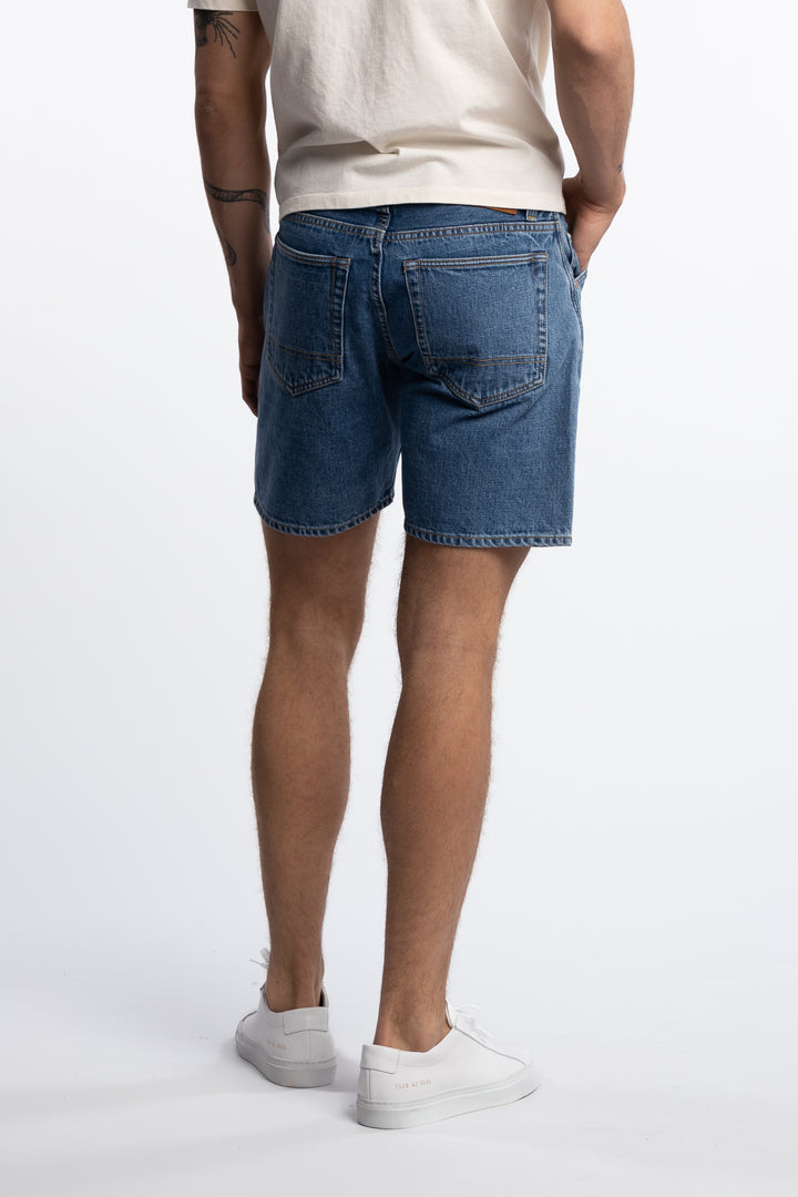 Natural Indigo 5-Pocket Short Stone Wash