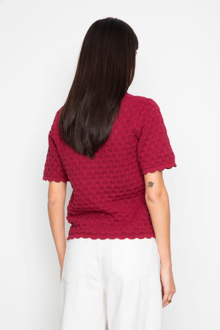 Gwen Knit Tee - Berry