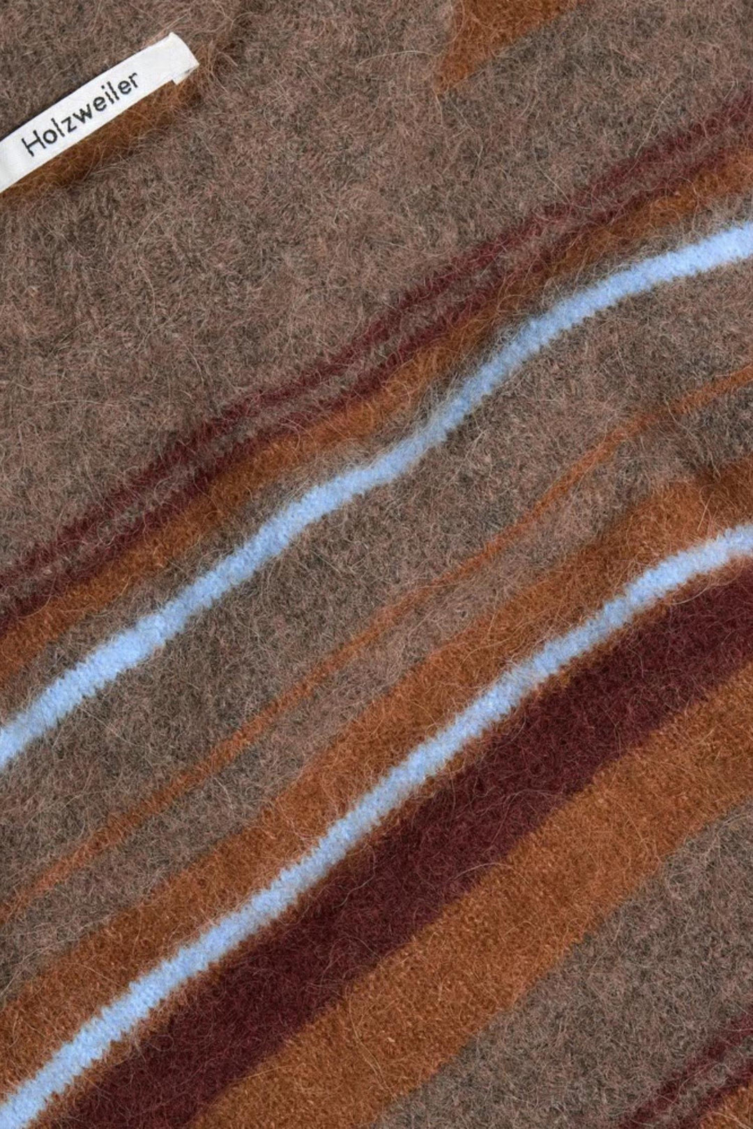 Fluffy Stripe Crew - Brown Stripe