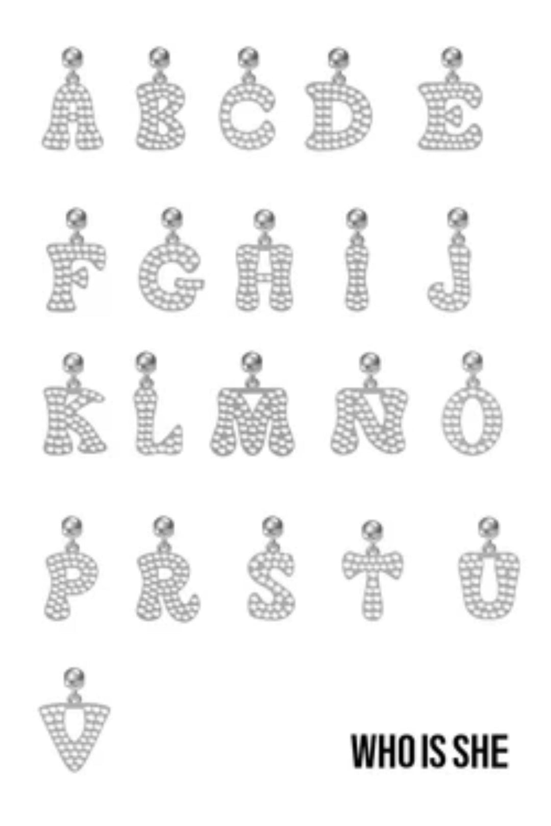 Letter Charm silver
