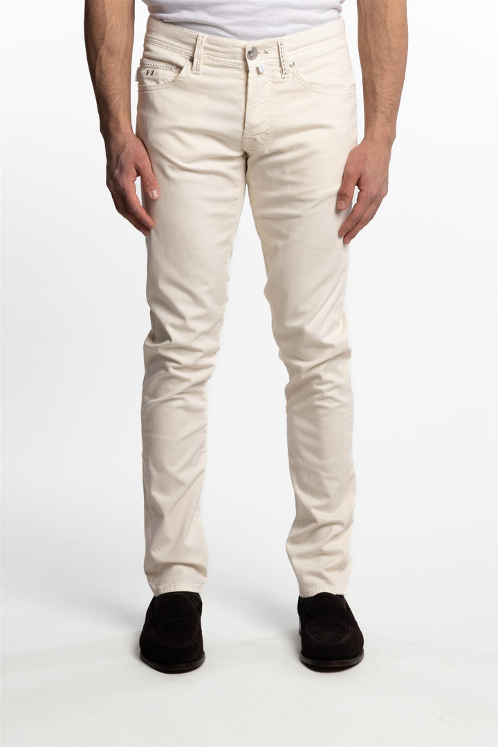 Leonardo Slim Fit Jeans Buttons Milk