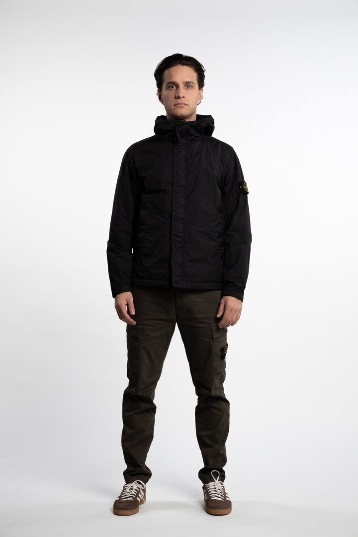 Garment Dyed Crinkle Reps Ny Short Parka Black