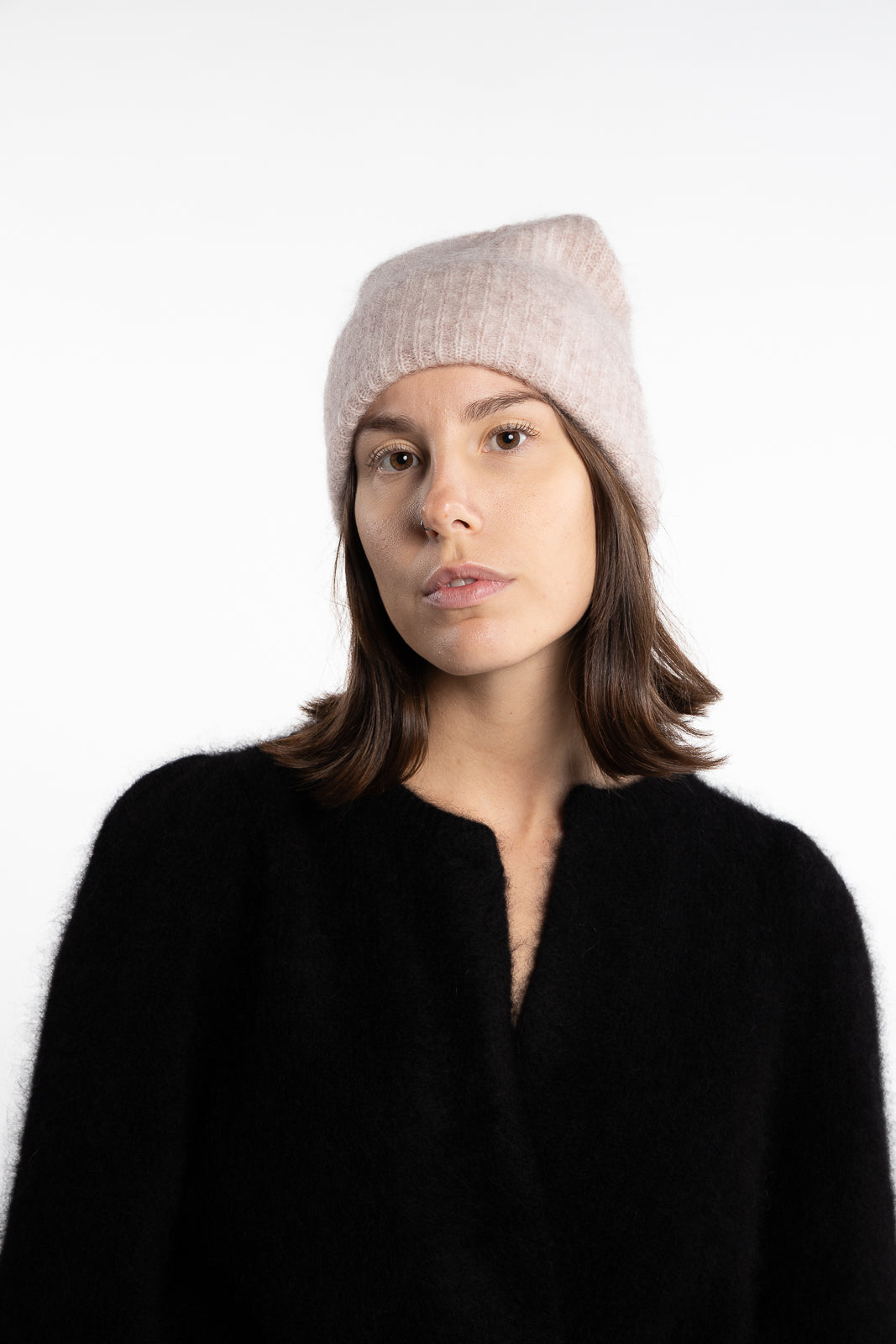 Silje Chunky Hat- Beige Melange