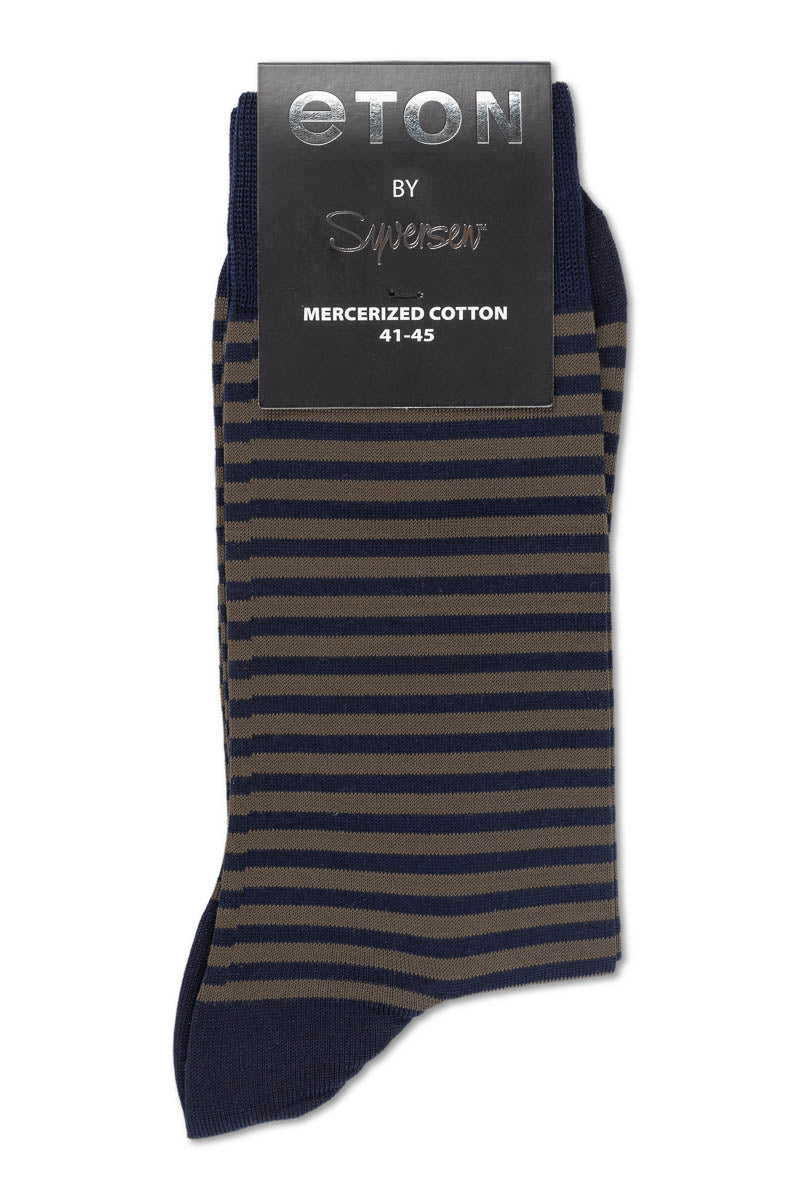 Mercerized Cotton Small Stripes Black/Army