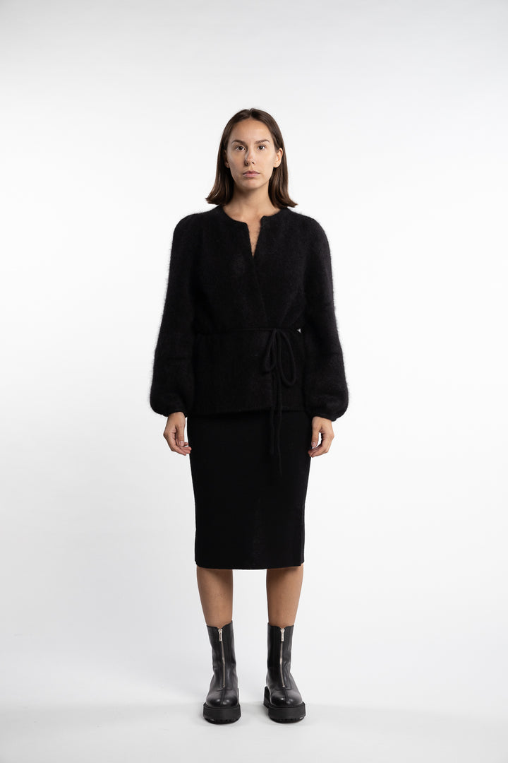 Fredrikke Chunky Cardigan- Black