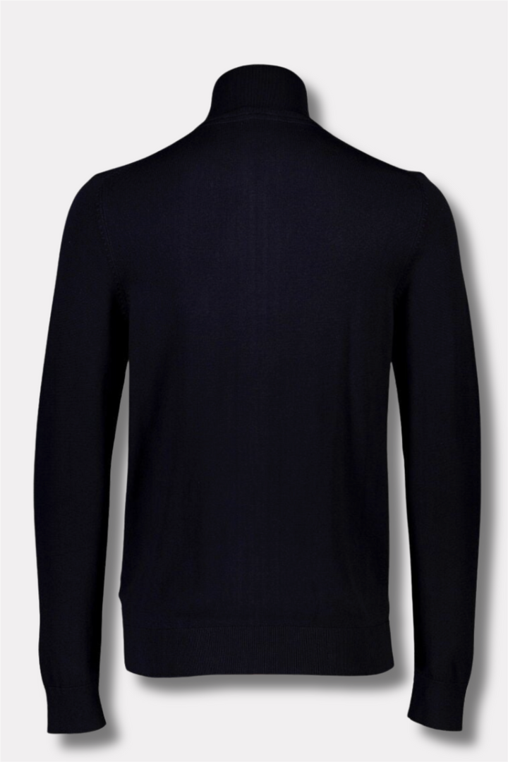 Ecovero Zip Cardigan Navy