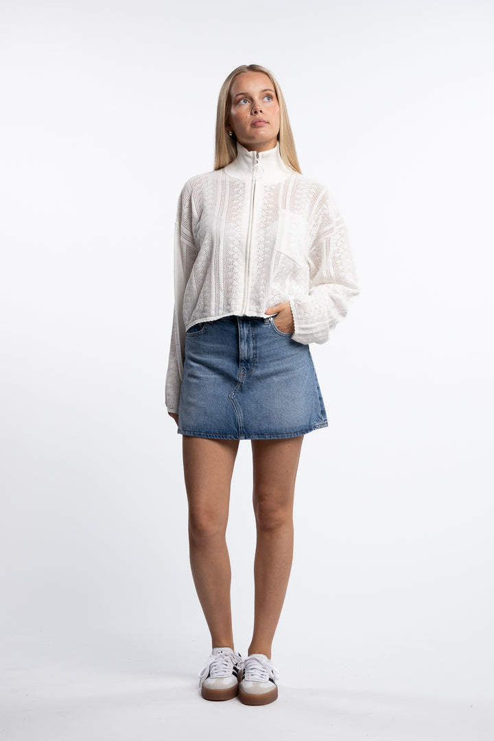 Tine Crochet Cardigan- White