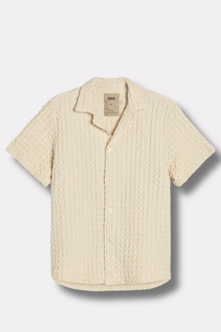 Cuba Waffle Shirt Ecru