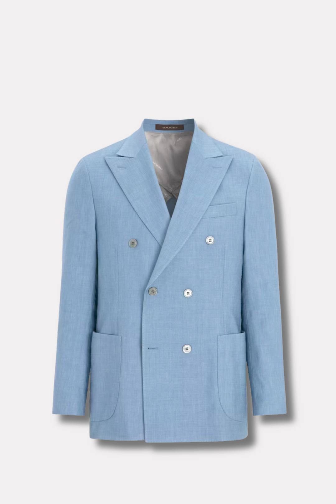 Farris Linen Patch Soft Blazer Smog Blue