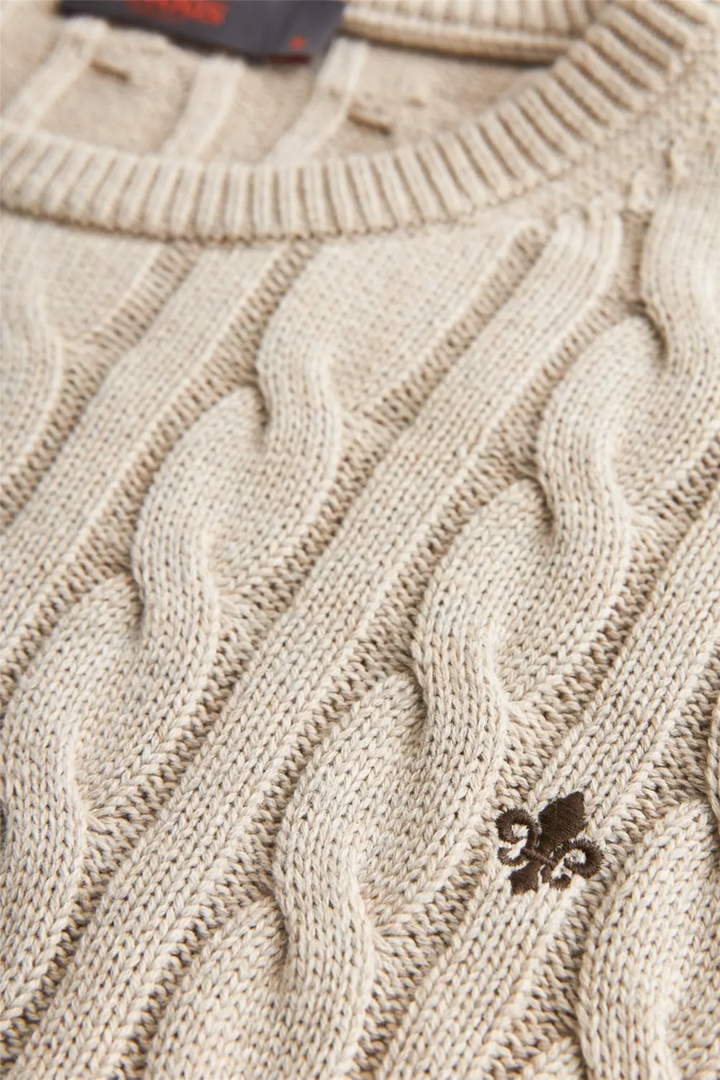 Ethan Cable Oneck Khaki