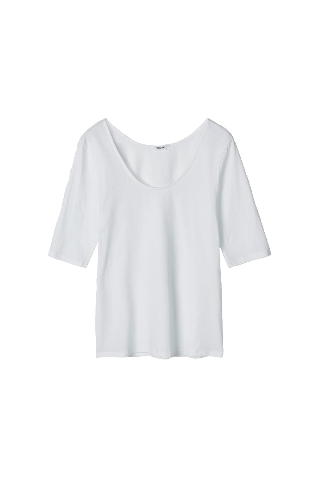 Cotton Stretch Scoop Neck Top