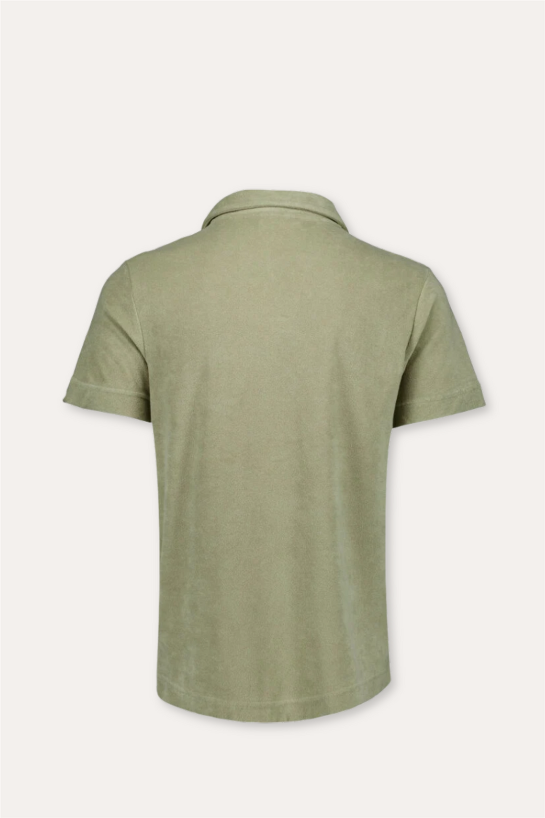 Towel V-Neck Polo S/S Dusty Olive
