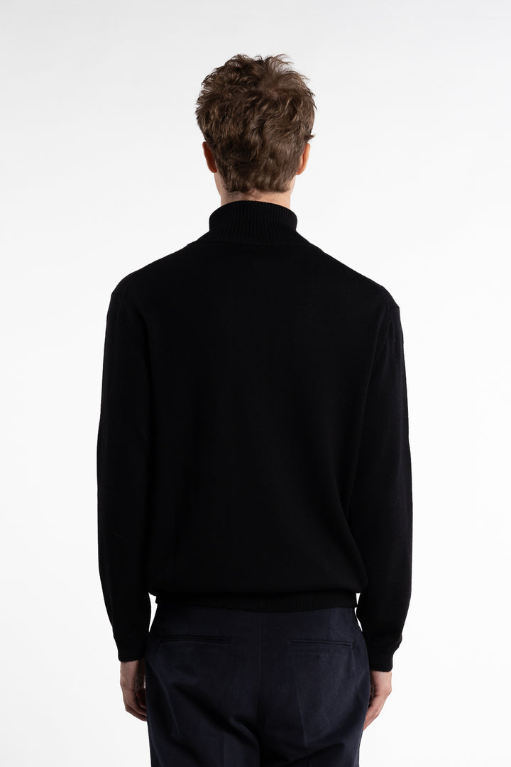 Merino Rollneck Black