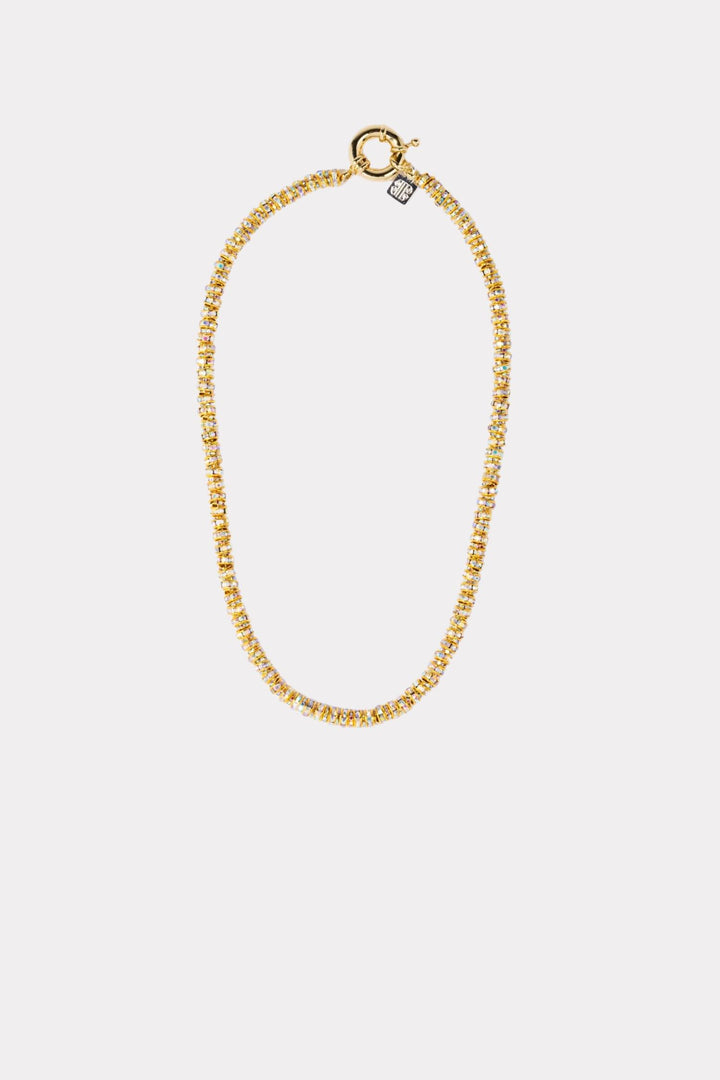 Skinny Diamond Necklace- Gold