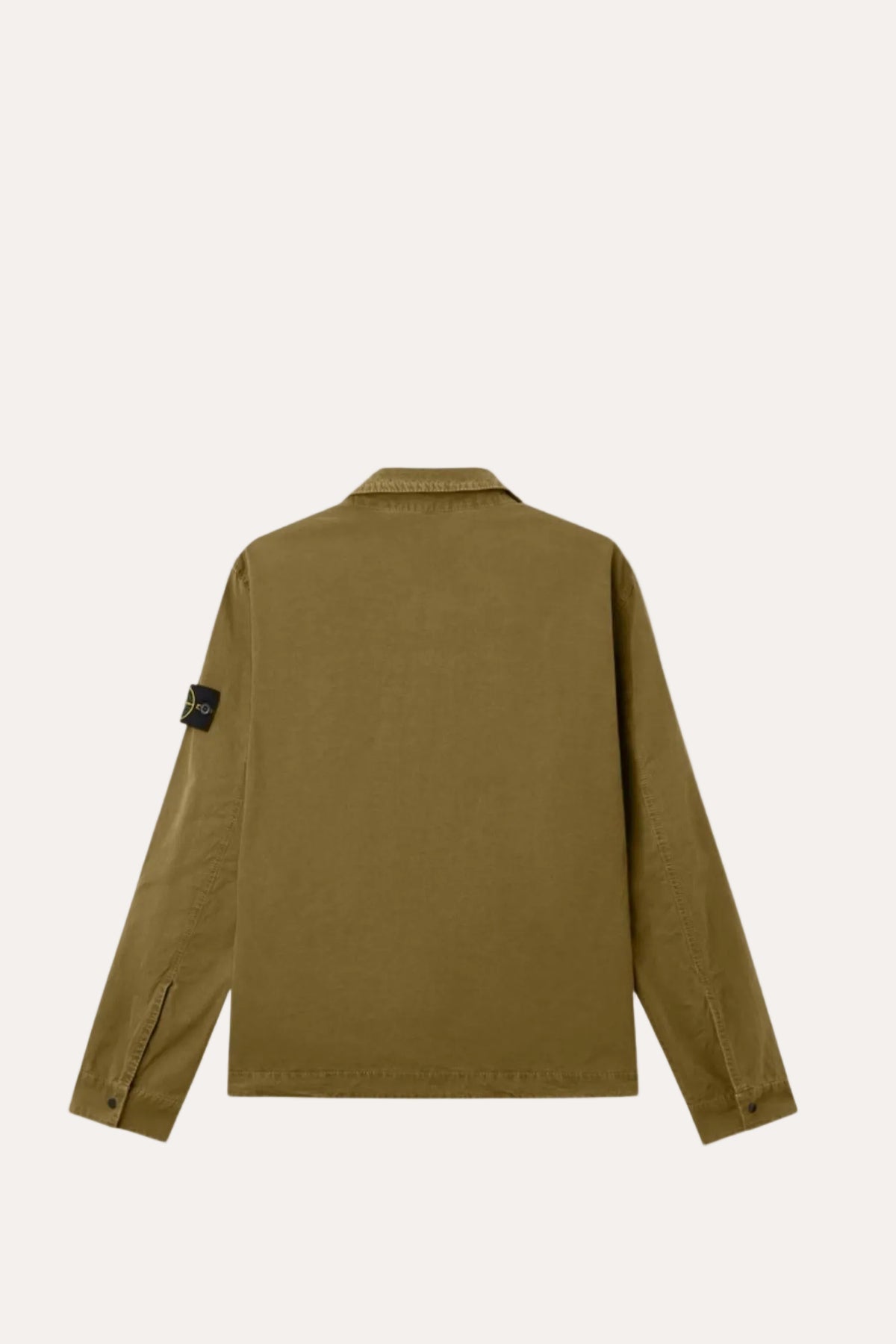1200008 Regular-fit zip-up Overshirt With Pocket Military Green 'Old' Effect