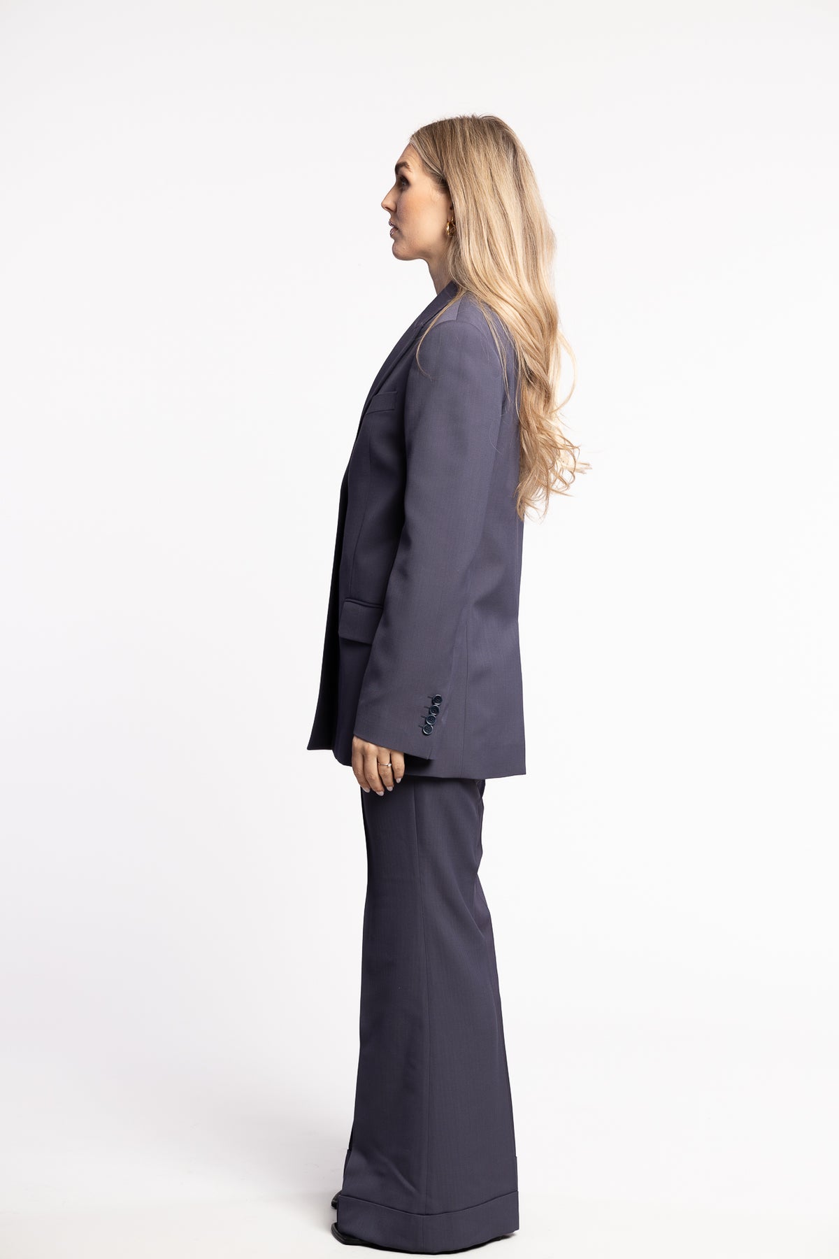 Regular Fit Suit Jacket- Mid Blue