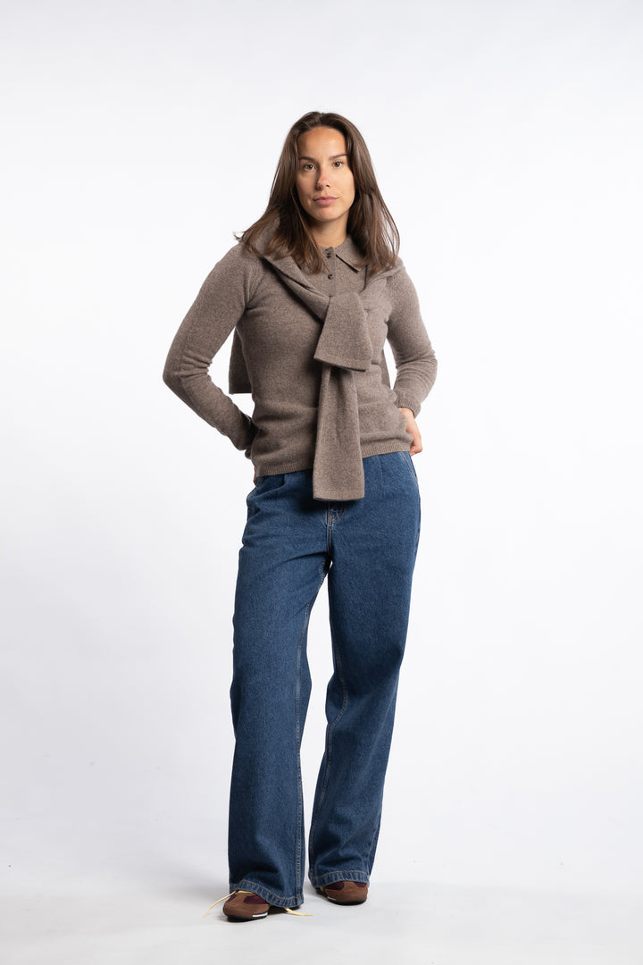 Jolanda Knit - Dark Taupe Melange
