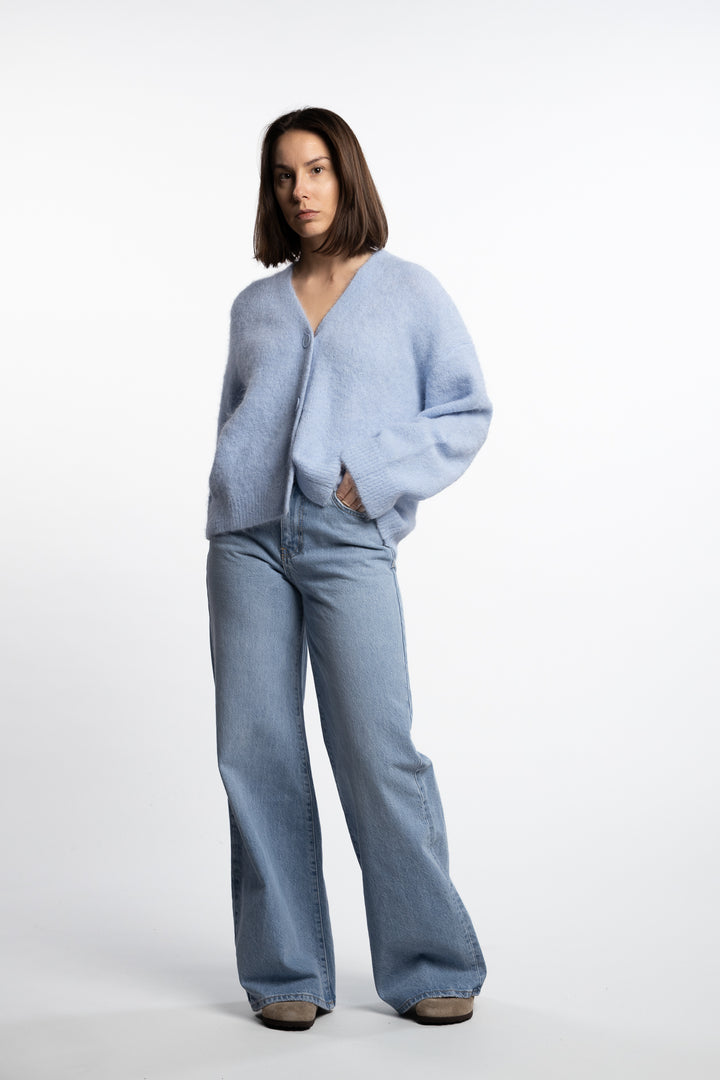 Agnes Knit Cardigan- Light Blue