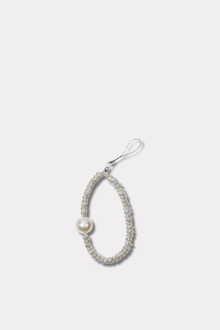 Diamond Snake Phone Chain- Silver