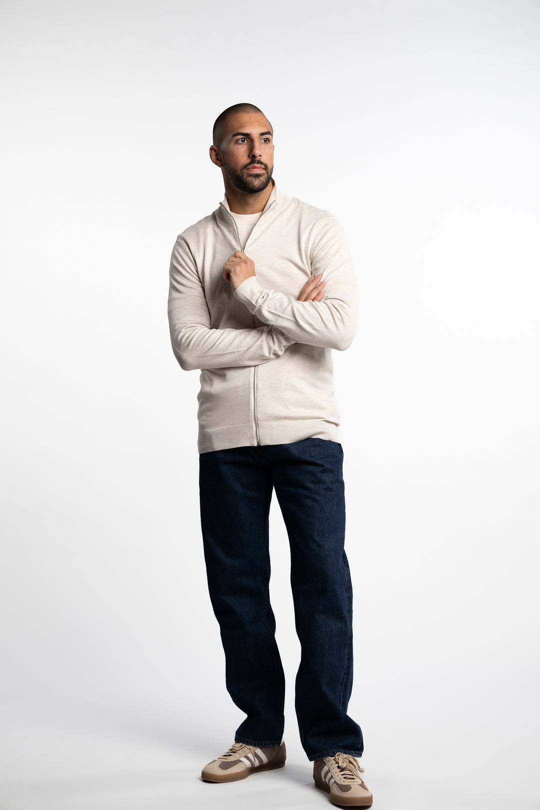 Ecovero Zip Cardigan Off-White
