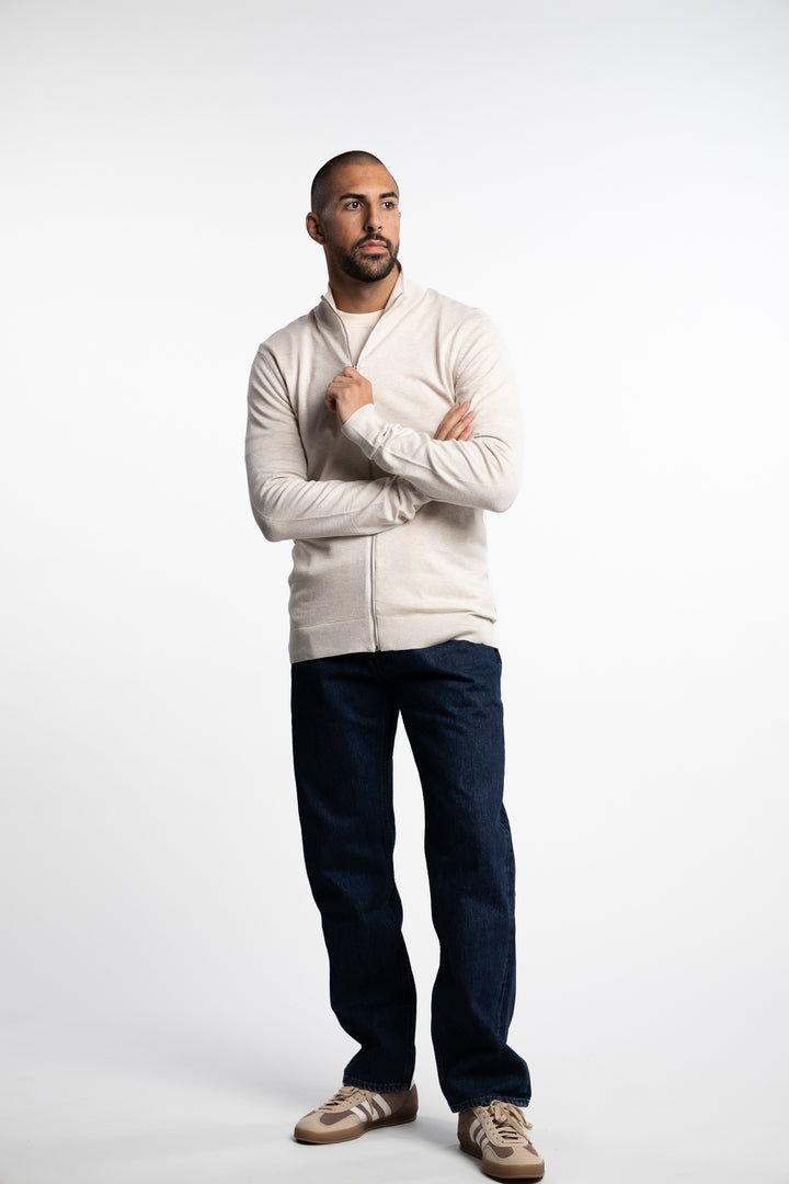 Ecovero Zip Cardigan Off-White