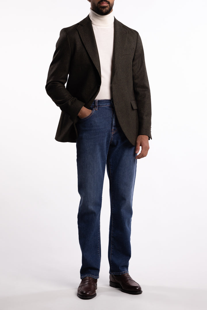 Fogerty Regular Fit Tweed Blazer Moon Green