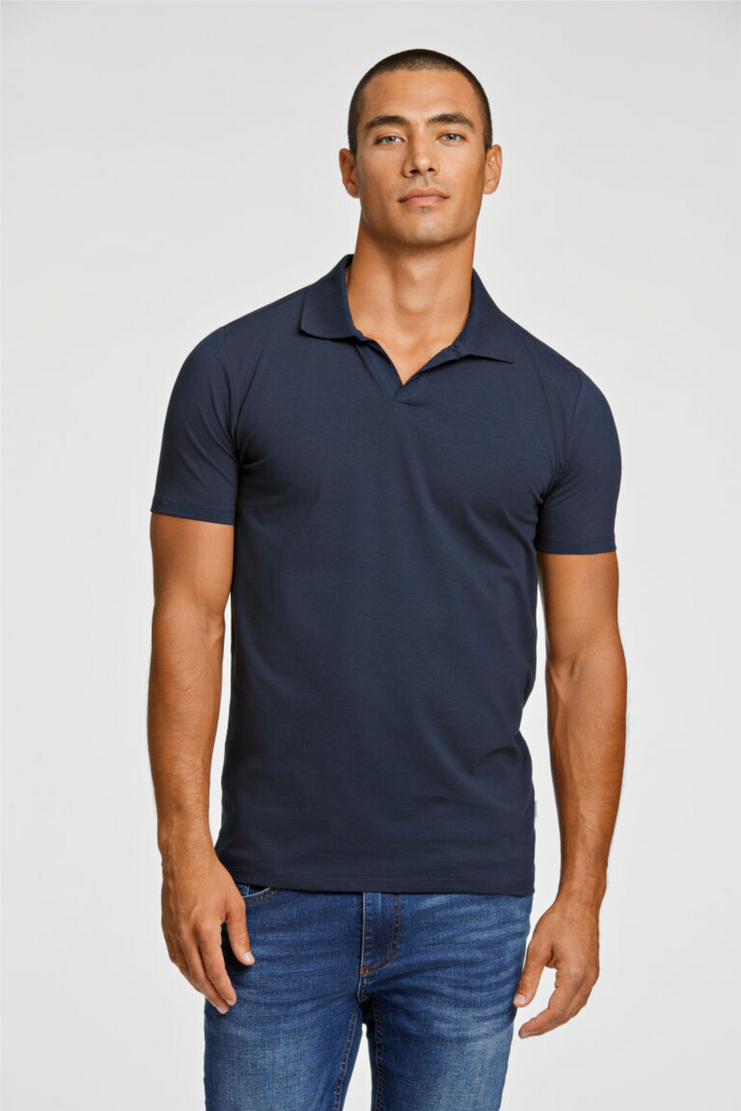 Stretch Polo Shirt S/S Navy