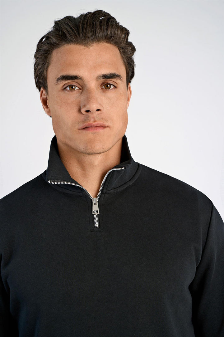 Half-Zip Sweat Black