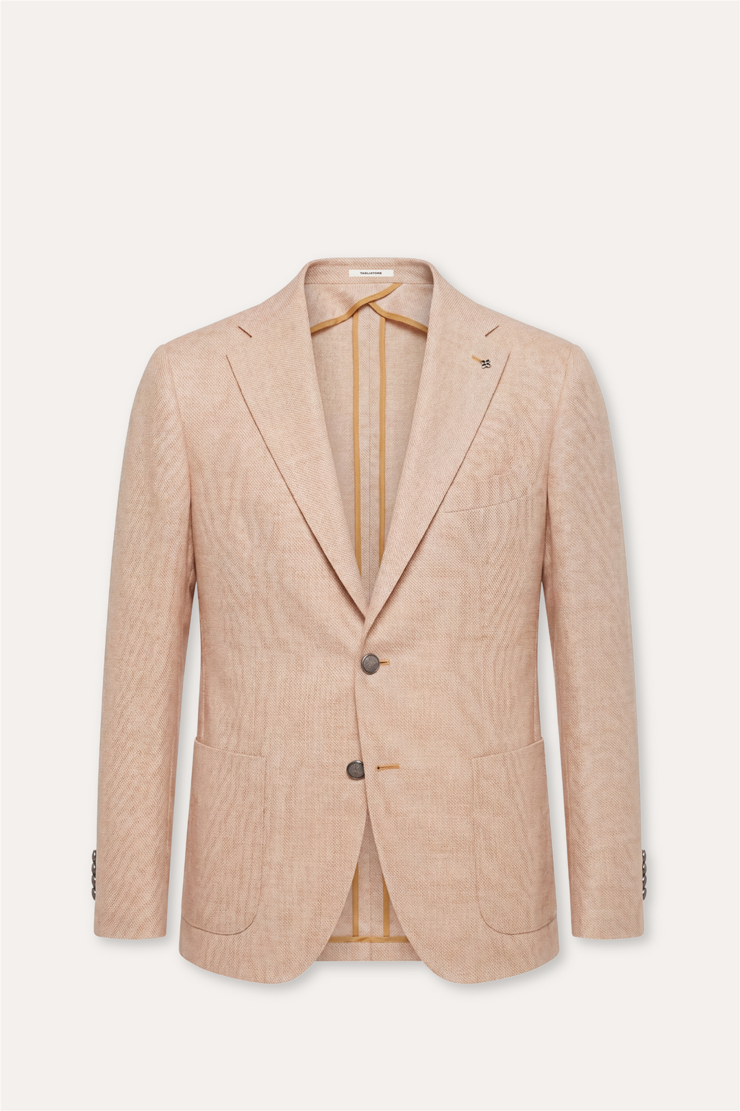 Linen/Wool Slim Fit Blazer Light Orange