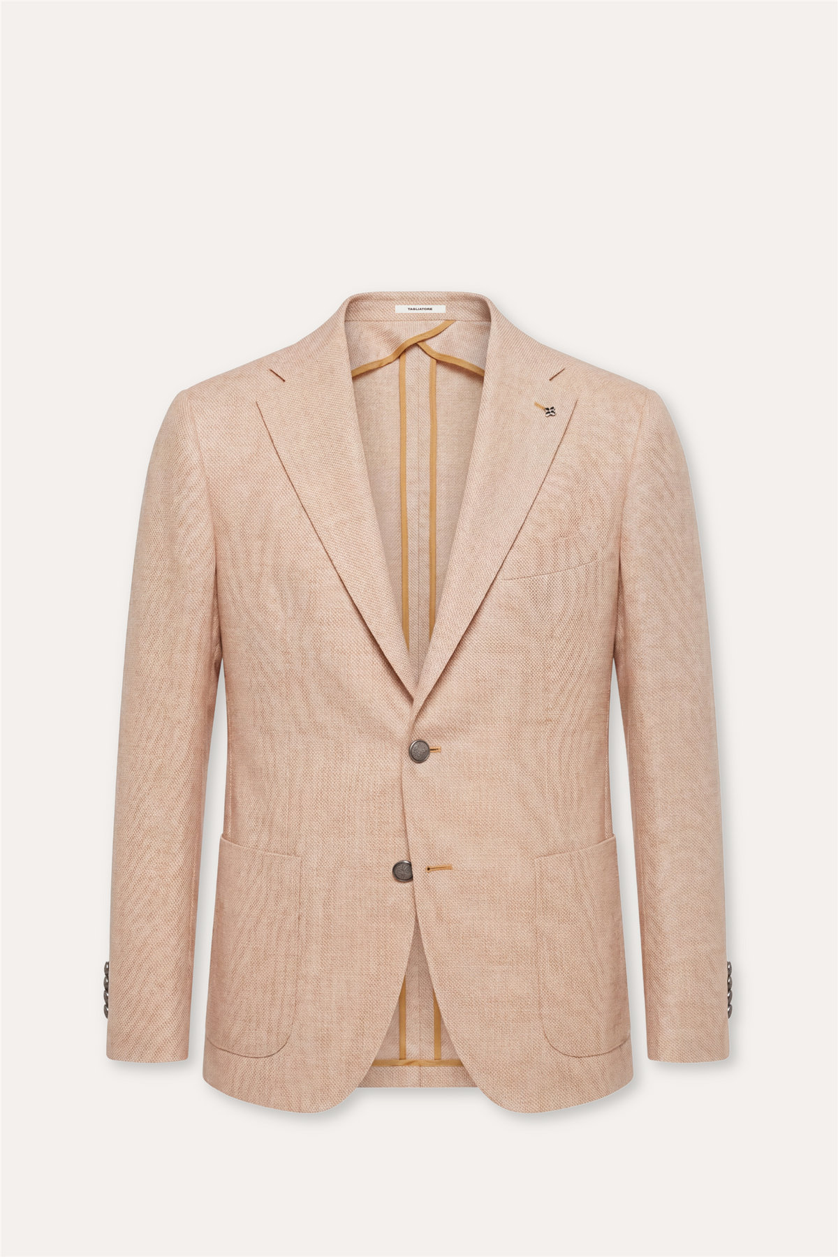 Linen/Wool Slim Fit Blazer Light Orange