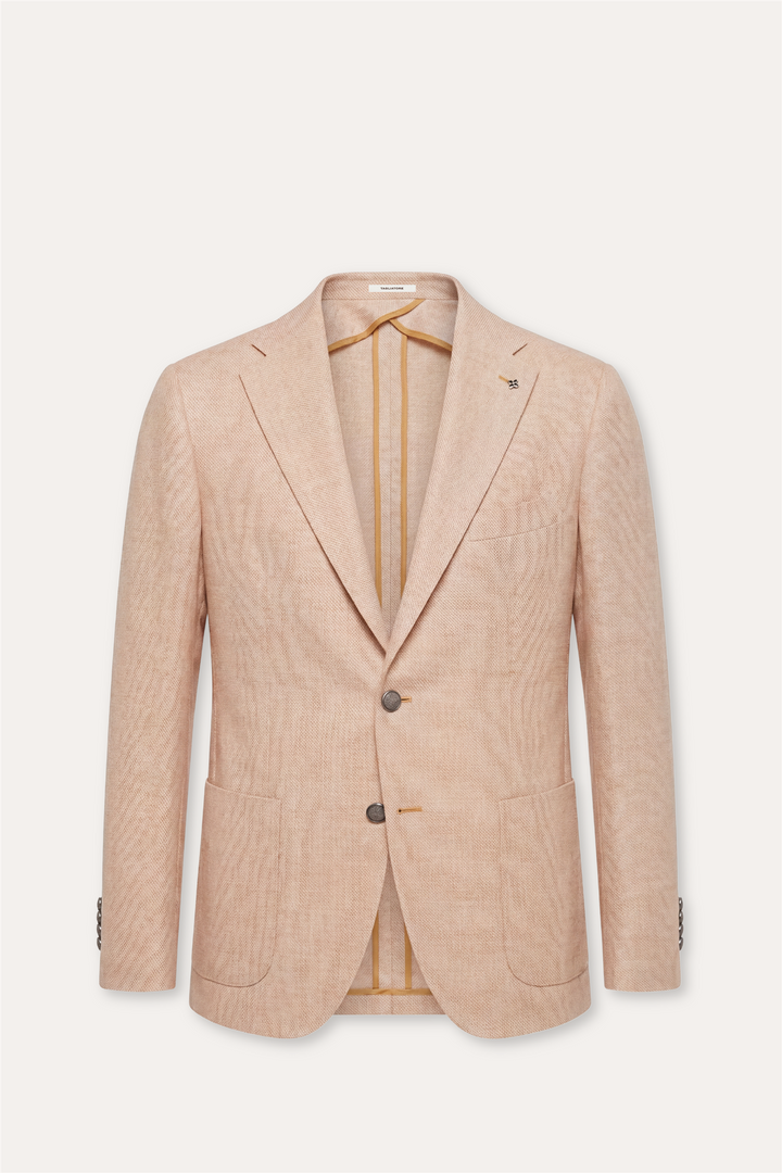 Linen/Wool Slim Fit Blazer Light Orange