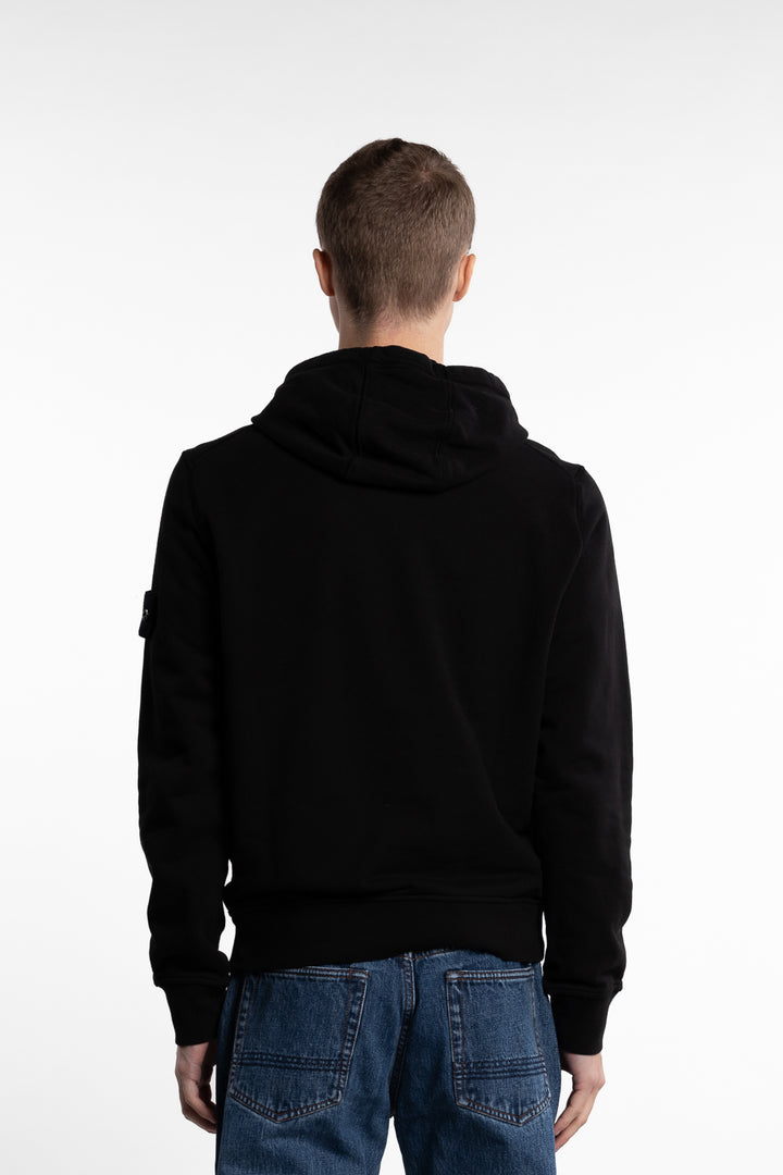 Garment Dyed Hooded Sweatshirt Black