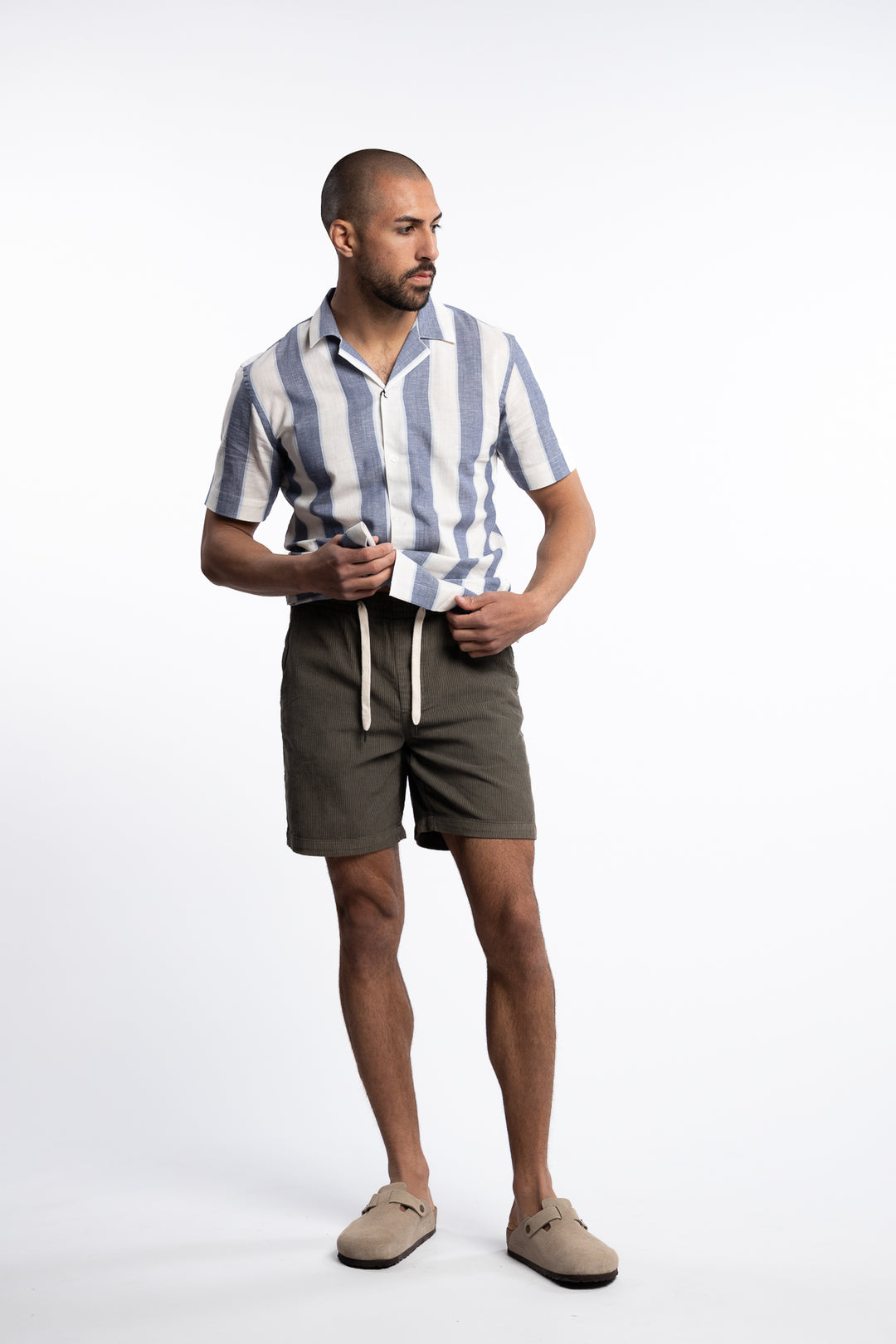 Corduroy Shorts Lt Army