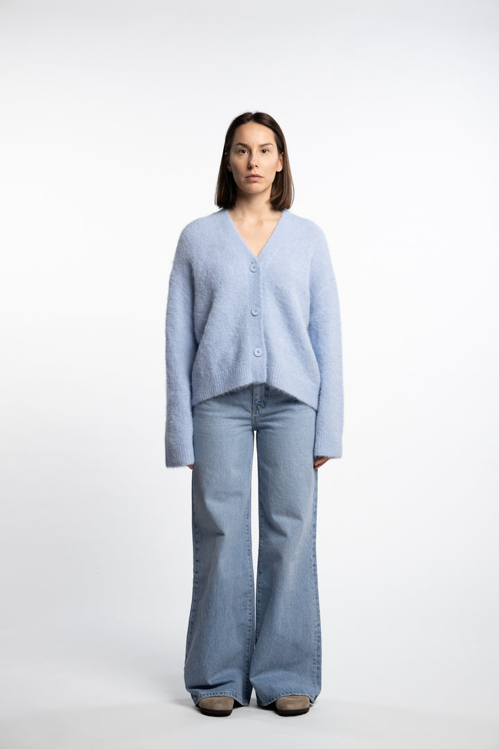 Agnes Knit Cardigan- Light Blue