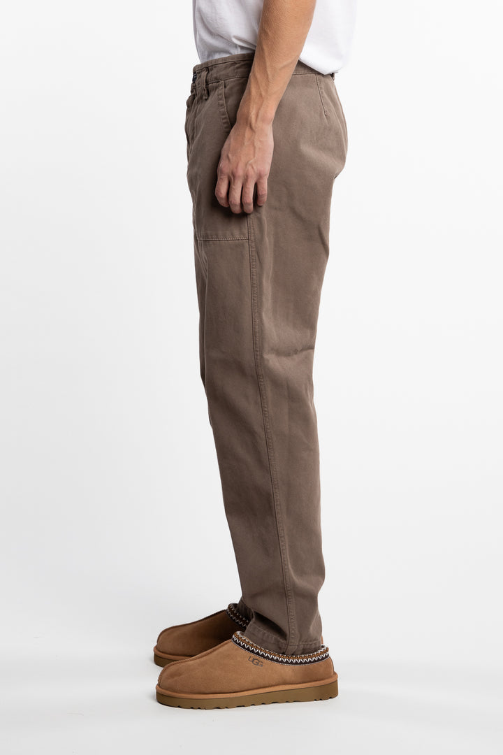 Panama Cotton ´OLD´ Effect Trousers Walnut Brown