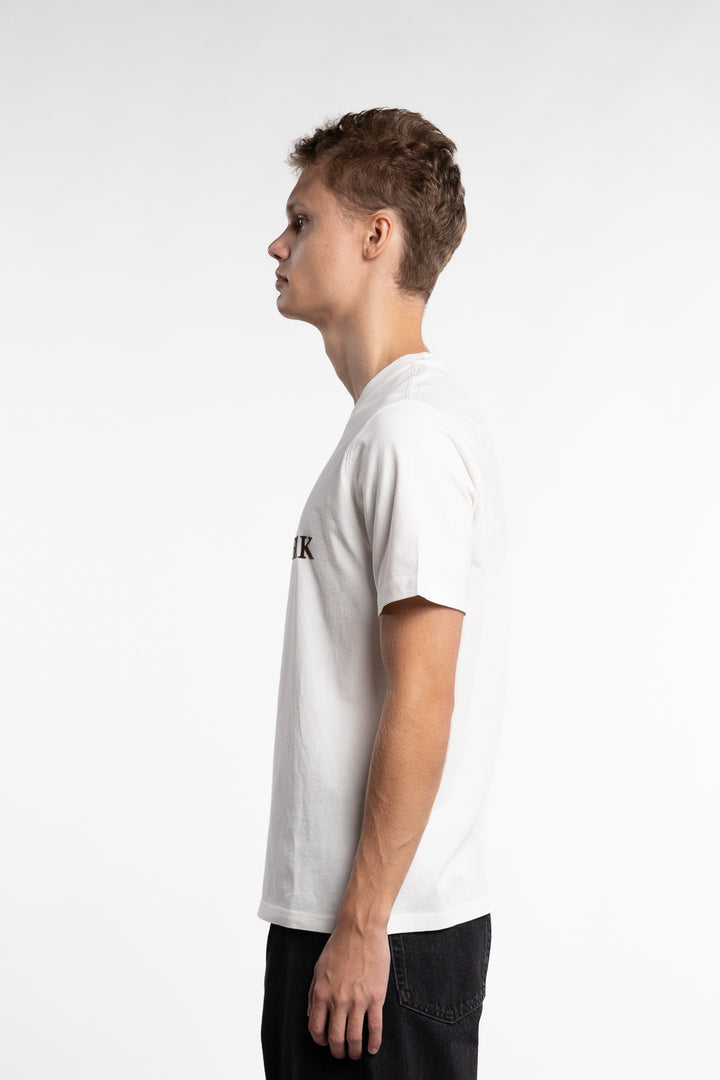 X-Soft Cotton T-Shirt With Flocked Logo White