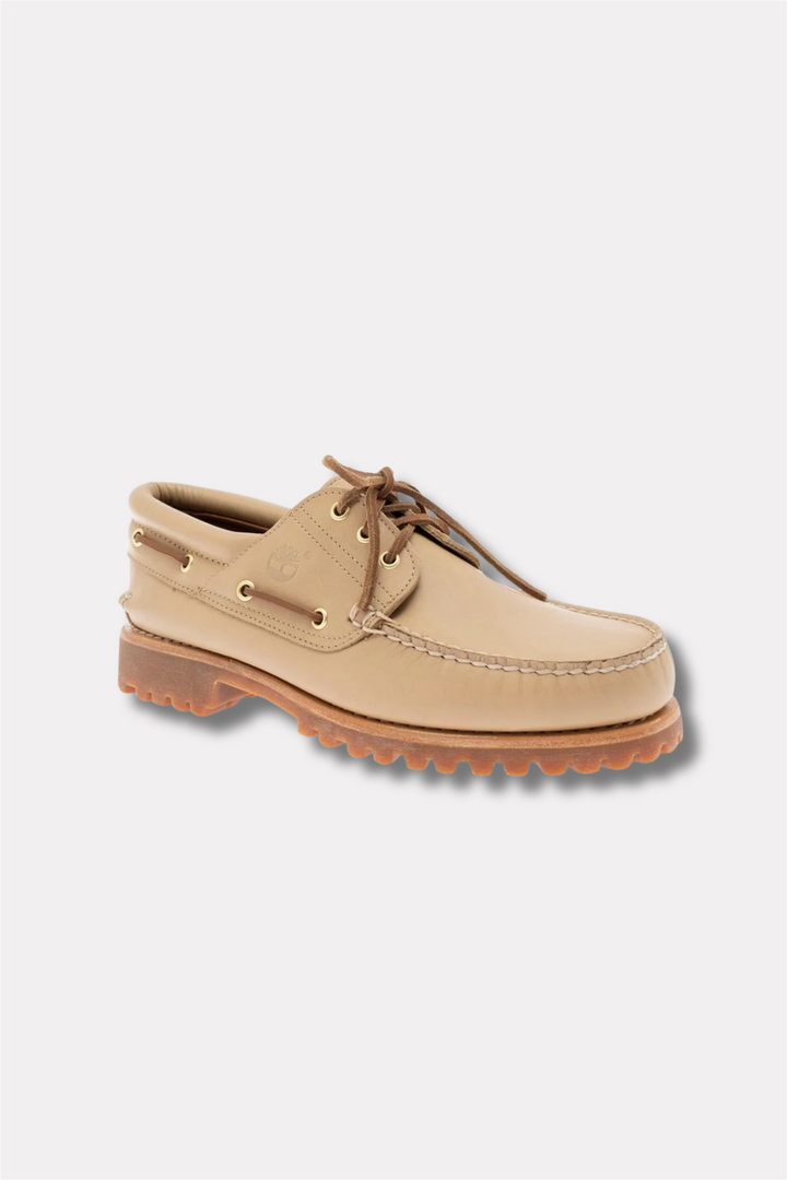 Authentic Boat Shoe Beige Full Grain