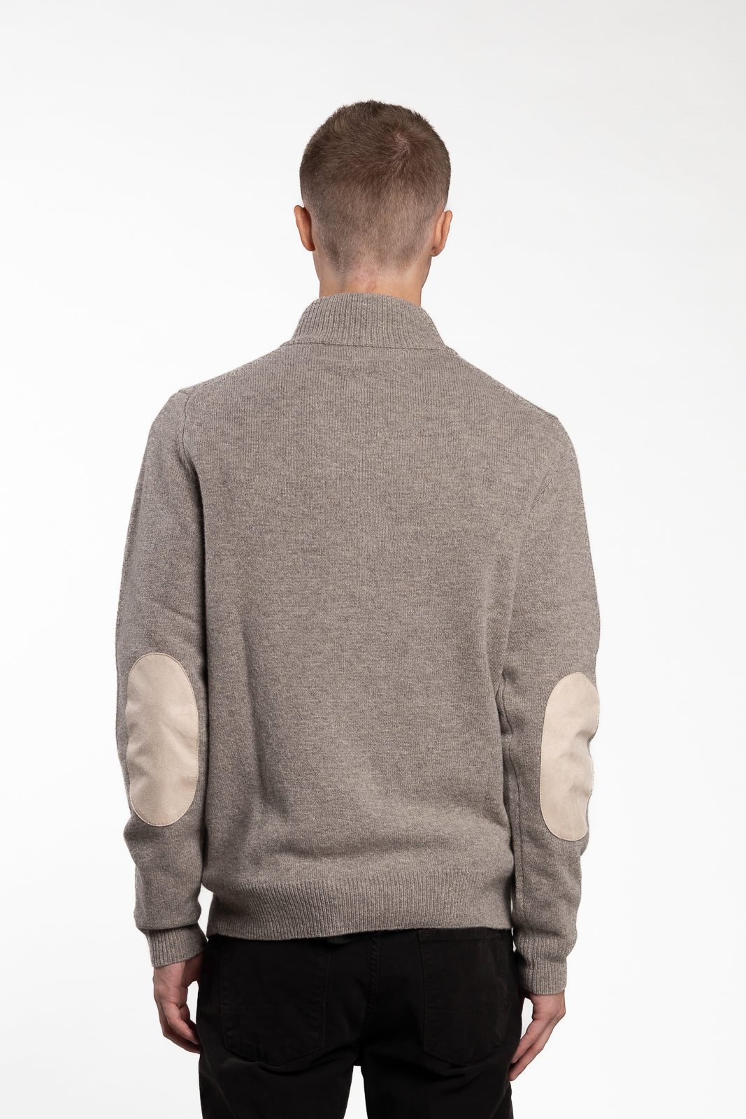 Essential Patch Half Zip Stone