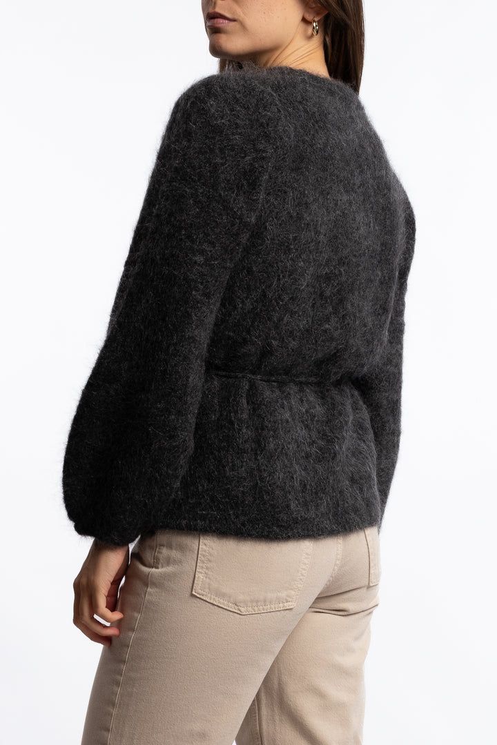 Fredrikke Chunky Cardigan- Charcoal