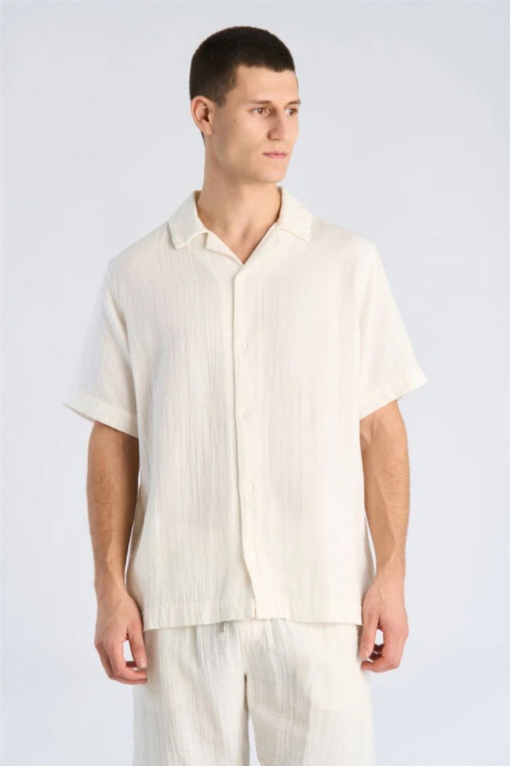 Cotton Muslin Resort Shirt S/S Off White