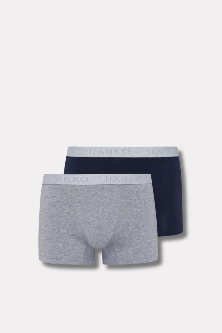 2-Pack Boxer Briefs Cotton Essentials Light Melange/Deep Navy