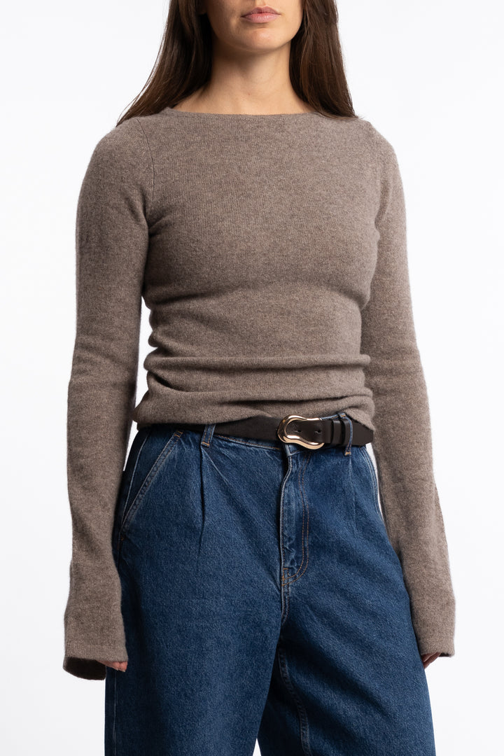 Joyce Knit - Dark Taupe Melange