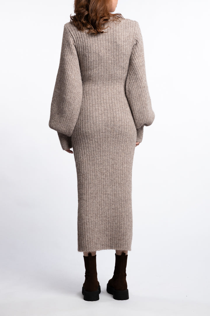 Montana Dress- Beige Melange